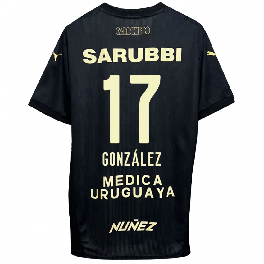 ילדים Luciano González #17 שחור זהב הרחק ג'רזי 2025/26 חולצה קצרה