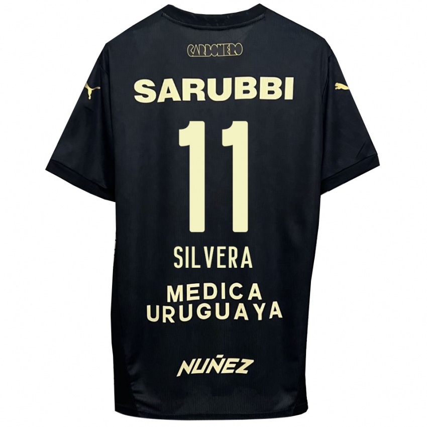 ילדים מקסימיליאנו סילברה #11 שחור זהב הרחק ג'רזי 2025/26 חולצה קצרה