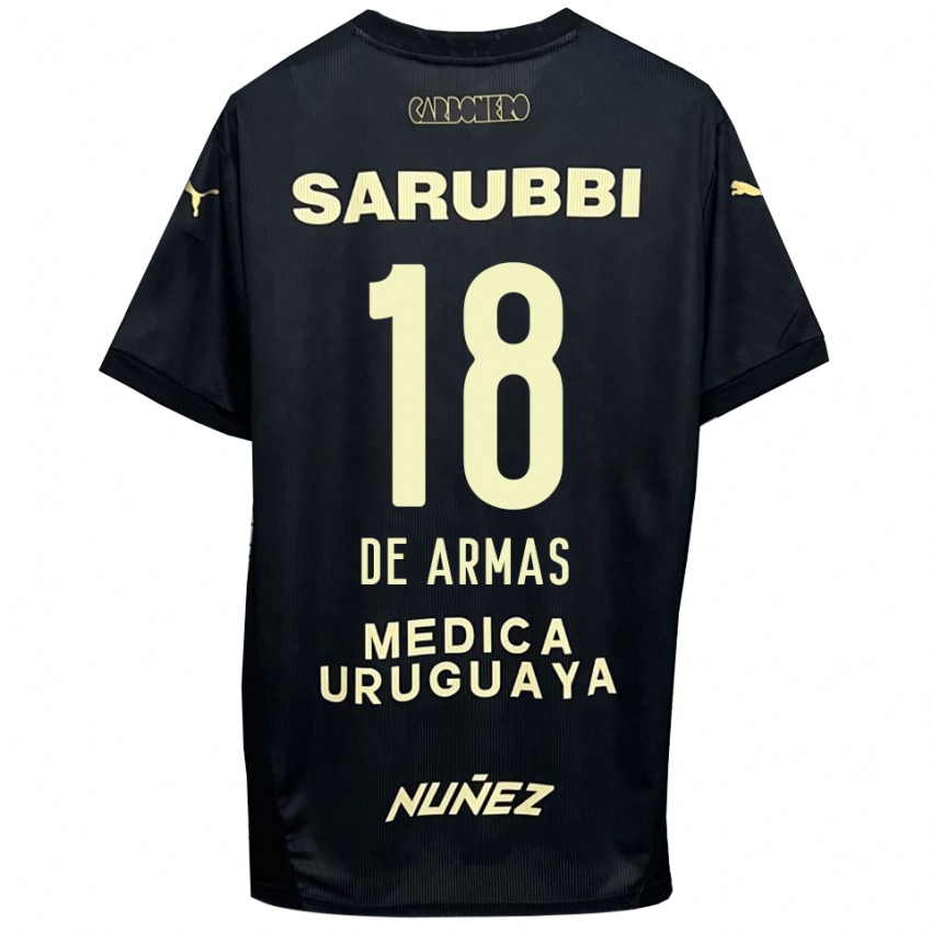 ילדים נהואל די ארמאס פחארדו #18 שחור זהב הרחק ג'רזי 2025/26 חולצה קצרה