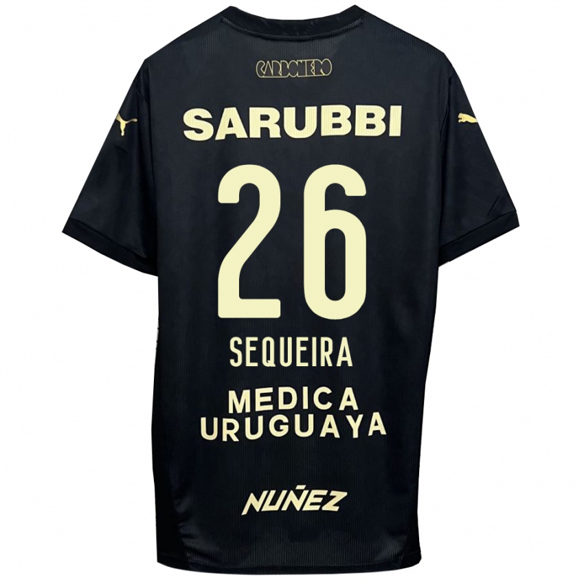 ילדים לאונרדו סגואיירה #26 שחור זהב הרחק ג'רזי 2025/26 חולצה קצרה