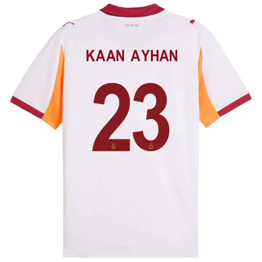 ילדים קאן אייהאן #23 לבן אדום הרחק ג'רזי 2025/26 חולצה קצרה