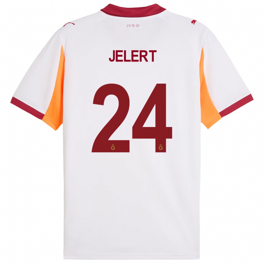 ילדים אליאס ילרט #24 לבן אדום הרחק ג'רזי 2025/26 חולצה קצרה