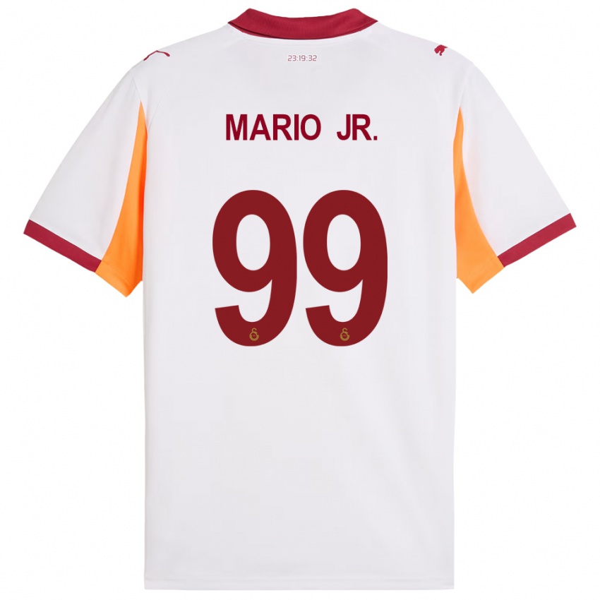 ילדים מריו למינה #99 לבן אדום הרחק ג'רזי 2025/26 חולצה קצרה