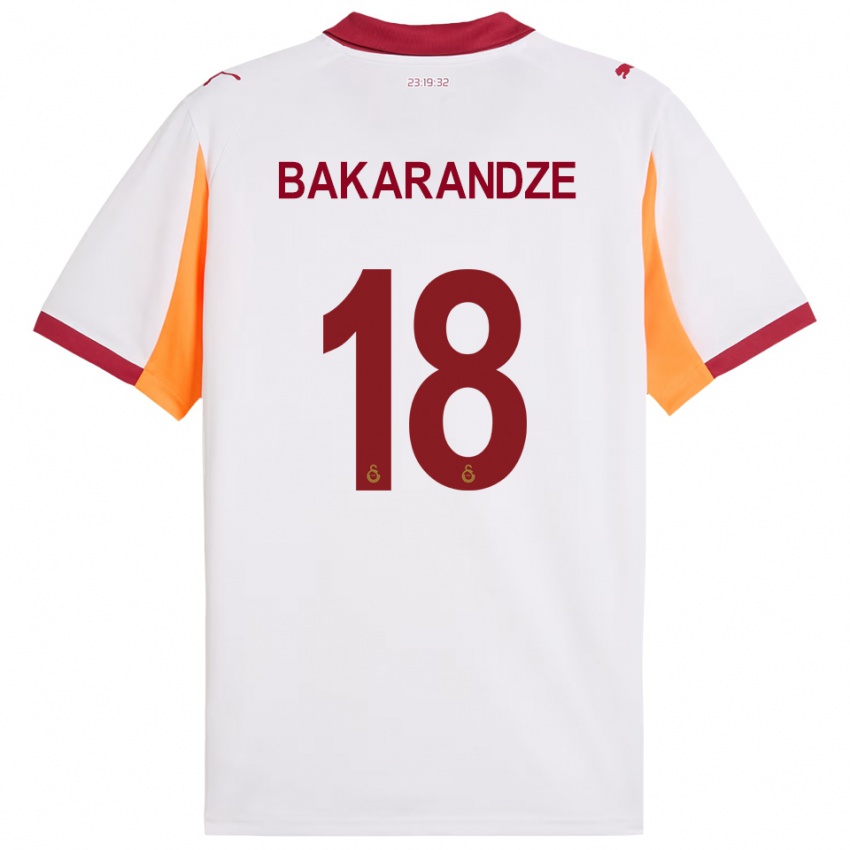 ילדים קריסטינה בקארנדזה #18 לבן אדום הרחק ג'רזי 2025/26 חולצה קצרה