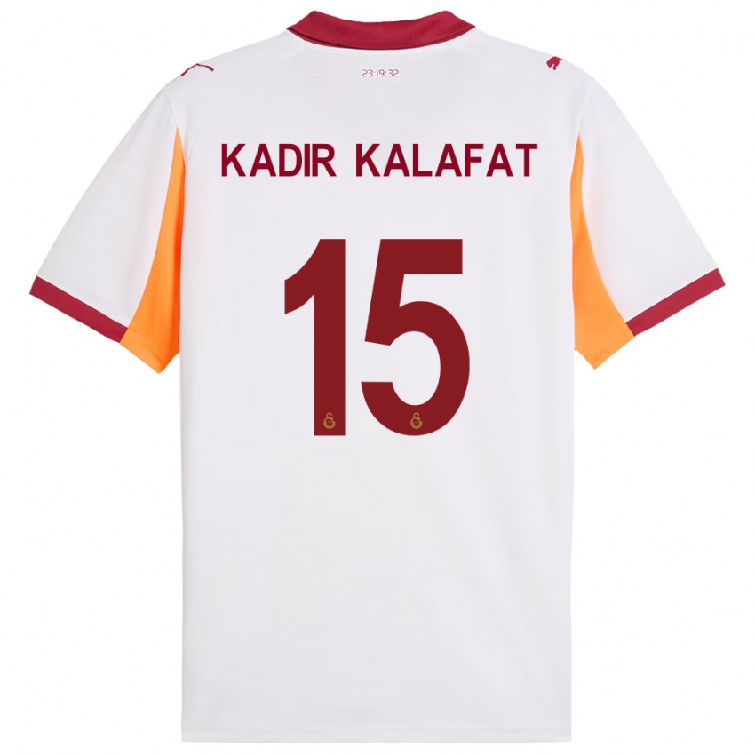 ילדים איסמעיל קדיר קלאפאט #15 לבן אדום הרחק ג'רזי 2025/26 חולצה קצרה