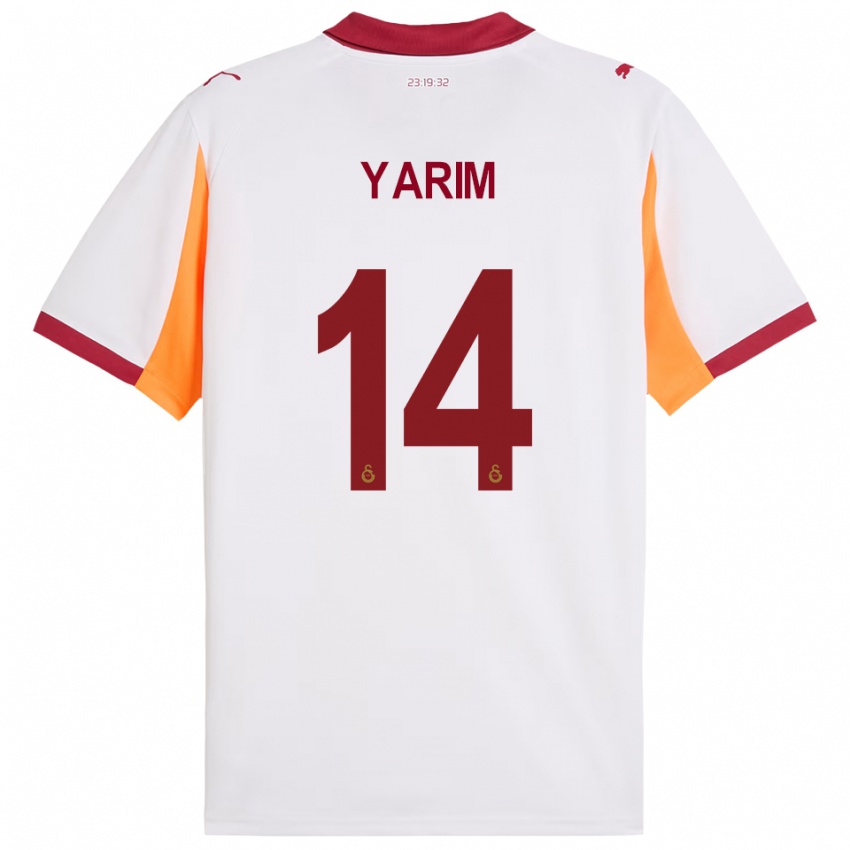 ילדים Esra Yarım #14 לבן אדום הרחק ג'רזי 2025/26 חולצה קצרה