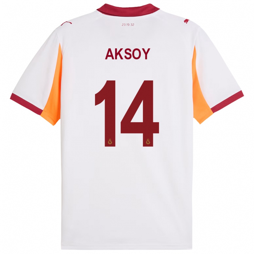 ילדים ברקאן אקסוי #14 לבן אדום הרחק ג'רזי 2025/26 חולצה קצרה