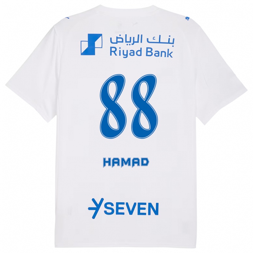 ילדים חמאד אל-ימי #88 לבן כחול הרחק ג'רזי 2025/26 חולצה קצרה