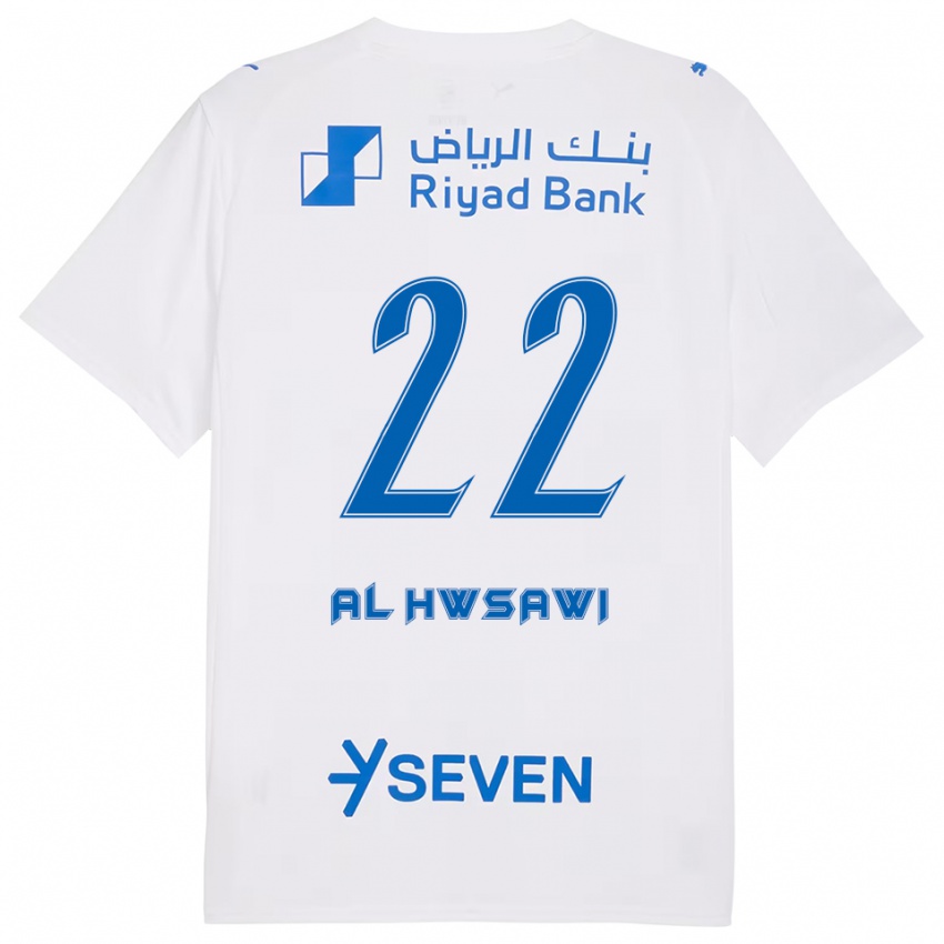 ילדים Shorouq Al-Hwsawi #22 לבן כחול הרחק ג'רזי 2025/26 חולצה קצרה