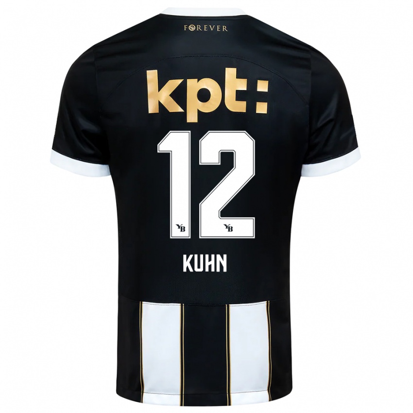 ילדים אתנה קואהן #12 שחור לבן הרחק ג'רזי 2025/26 חולצה קצרה