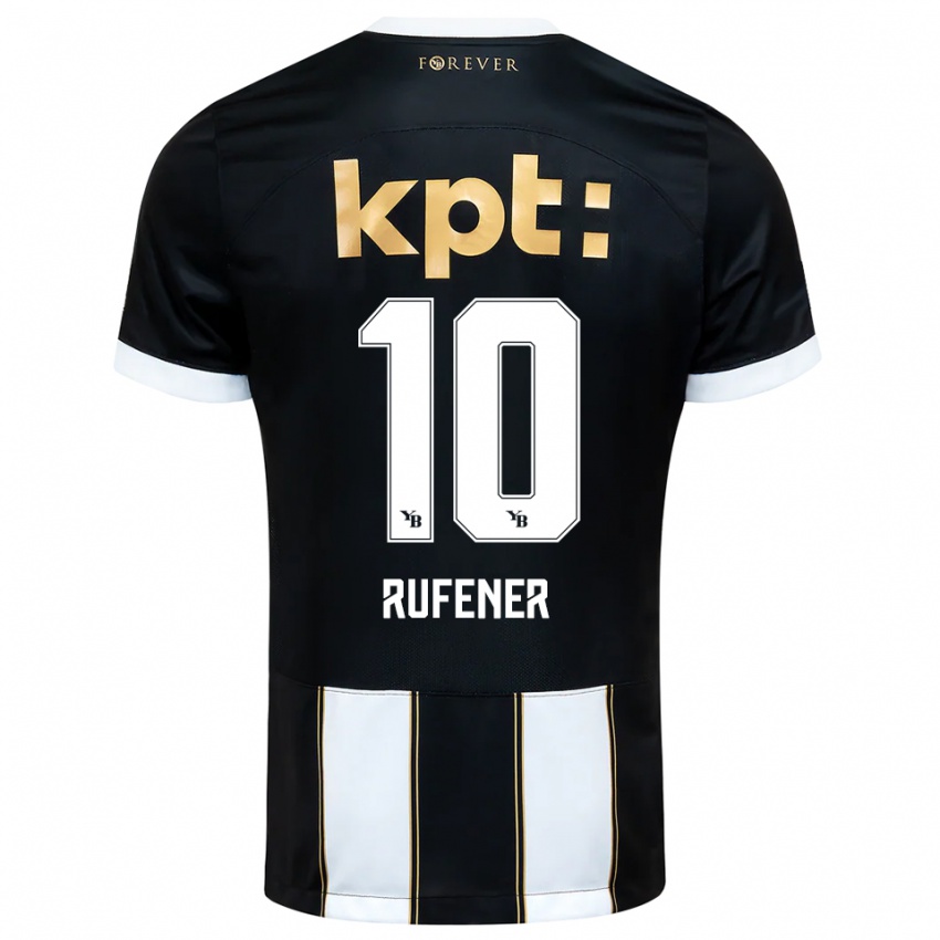 ילדים אליו רופינר #10 שחור לבן הרחק ג'רזי 2025/26 חולצה קצרה