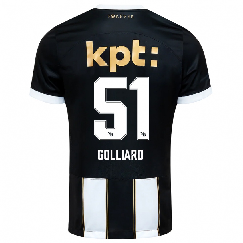 ילדים תיאו גוליארד #51 שחור לבן הרחק ג'רזי 2025/26 חולצה קצרה