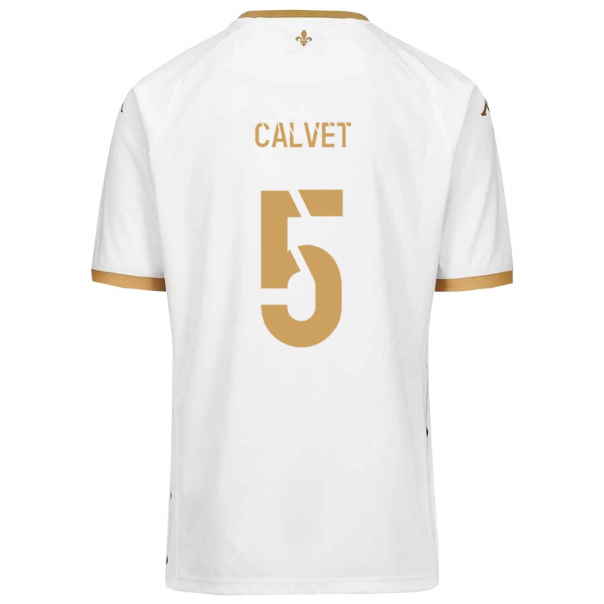 ילדים רפאל קלבט #5 לבן זהב הרחק ג'רזי 2025/26 חולצה קצרה