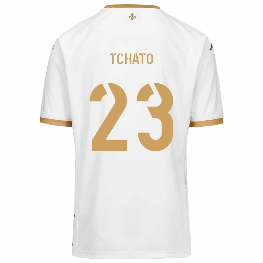 ילדים Ryan Tchato #23 לבן זהב הרחק ג'רזי 2025/26 חולצה קצרה