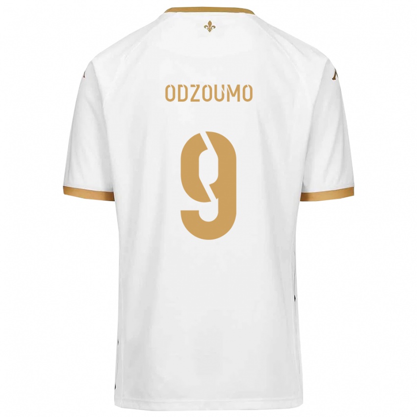 ילדים Cédric Odzoumo #9 לבן זהב הרחק ג'רזי 2025/26 חולצה קצרה