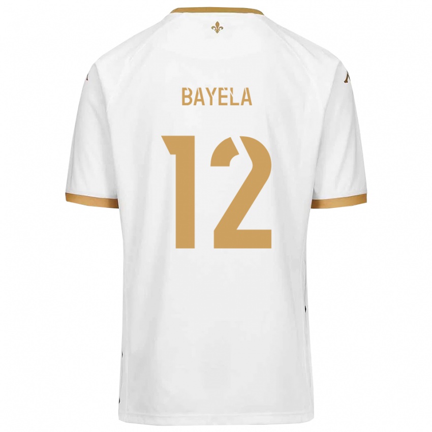 ילדים Kaneyi Bayela #12 לבן זהב הרחק ג'רזי 2025/26 חולצה קצרה