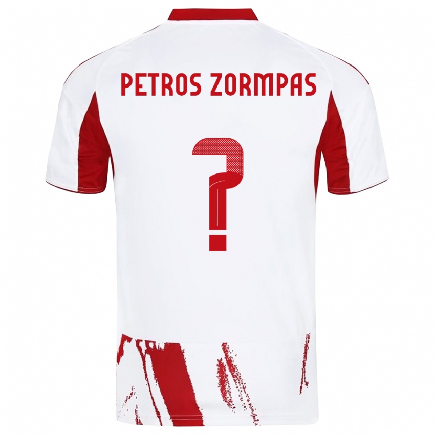 ילדים Spyridon Petros Zormpas #0 לבן אדום הרחק ג'רזי 2025/26 חולצה קצרה