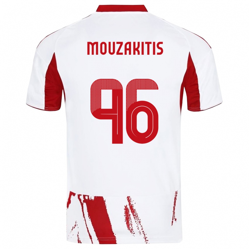 ילדים חריסטוס מוזאקיטיס #96 לבן אדום הרחק ג'רזי 2025/26 חולצה קצרה