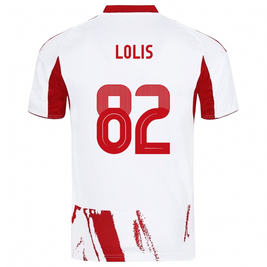 ילדים ניקולאוס לוליס #82 לבן אדום הרחק ג'רזי 2025/26 חולצה קצרה