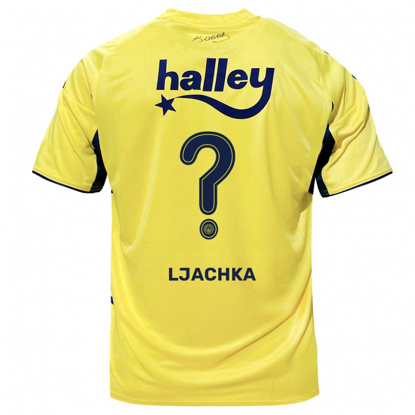 ילדים Blendi Ljachka #0 צהוב כחול נייבי הרחק ג'רזי 2025/26 חולצה קצרה