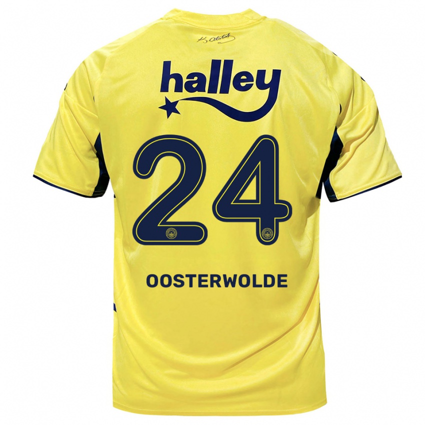 ילדים ג'יידן אוסטרוולדה #24 צהוב כחול נייבי הרחק ג'רזי 2025/26 חולצה קצרה