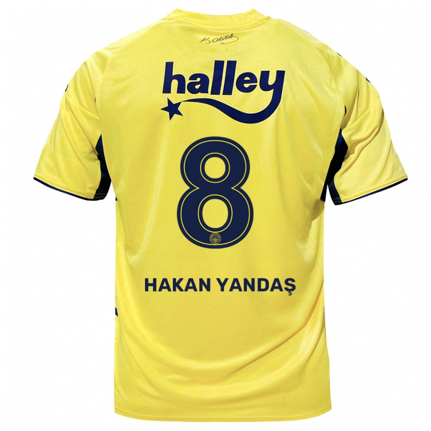 ילדים מרט הקאן יאנדאש #8 צהוב כחול נייבי הרחק ג'רזי 2025/26 חולצה קצרה