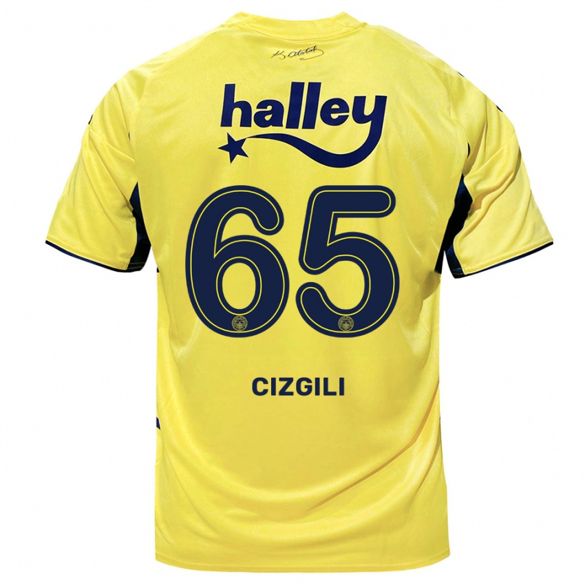 ילדים Muharrem Cizgili #65 צהוב כחול נייבי הרחק ג'רזי 2025/26 חולצה קצרה