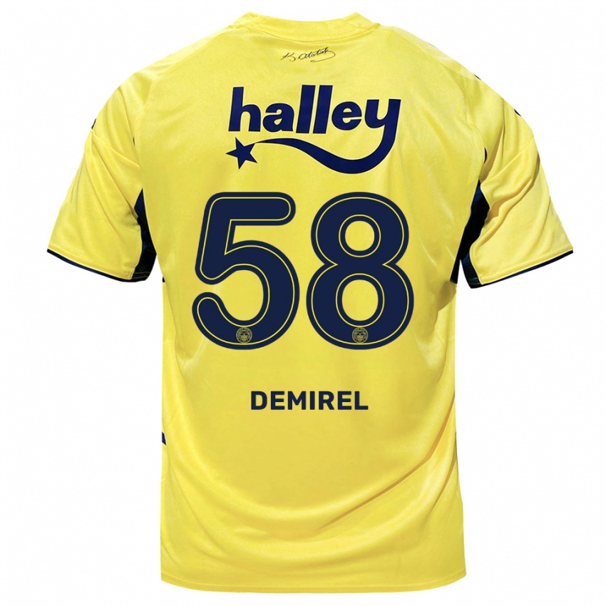 ילדים Görkem Demirel #58 צהוב כחול נייבי הרחק ג'רזי 2025/26 חולצה קצרה