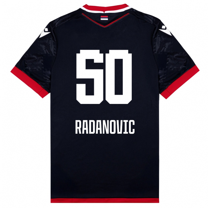 ילדים סאבו ראדאנוביץ׳ #50 שחור אדום הרחק ג'רזי 2025/26 חולצה קצרה