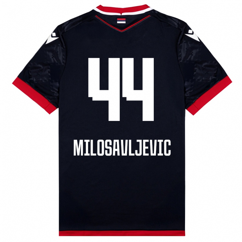 ילדים ולקו מילוסבלביץ' #44 שחור אדום הרחק ג'רזי 2025/26 חולצה קצרה