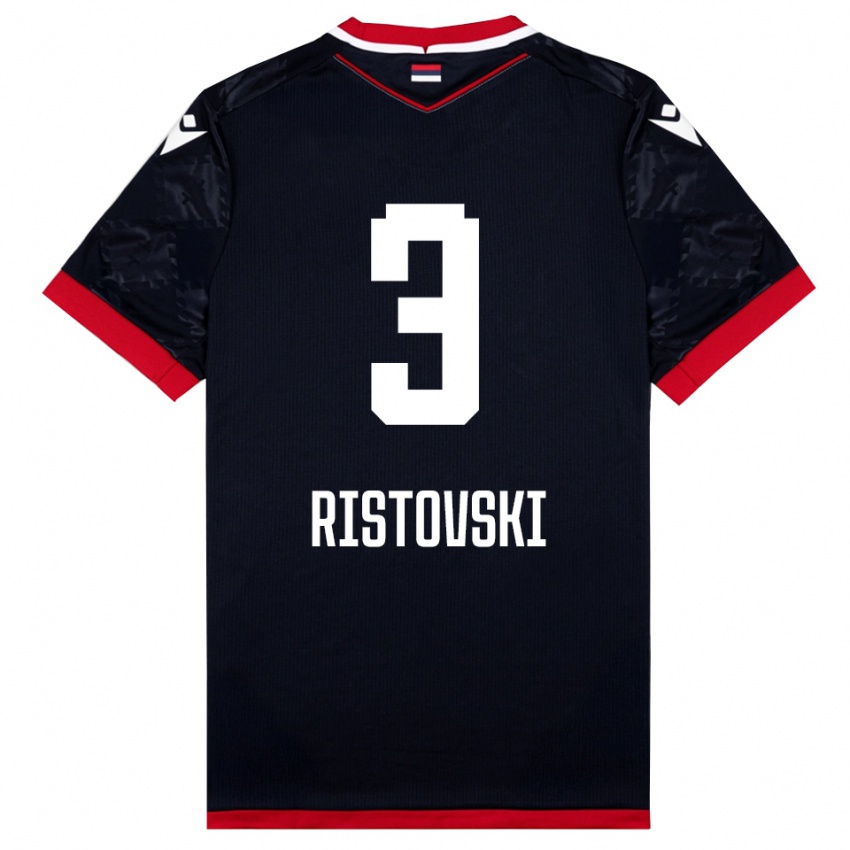 ילדים גורזד ריסטובסקי #3 שחור אדום הרחק ג'רזי 2025/26 חולצה קצרה