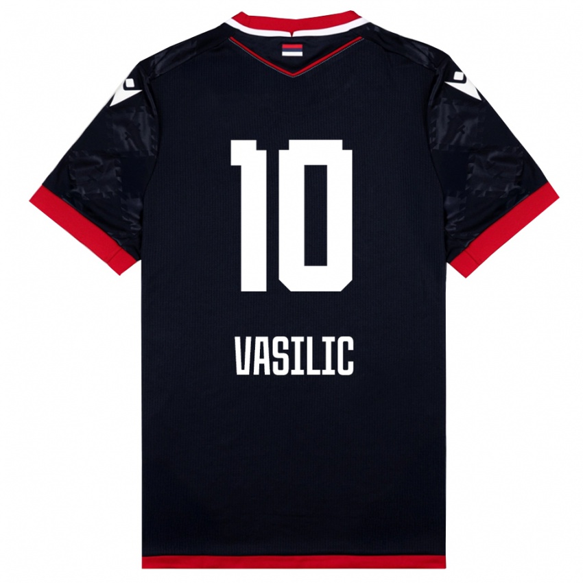 ילדים אלקסה וסיליץ׳ #10 שחור אדום הרחק ג'רזי 2025/26 חולצה קצרה