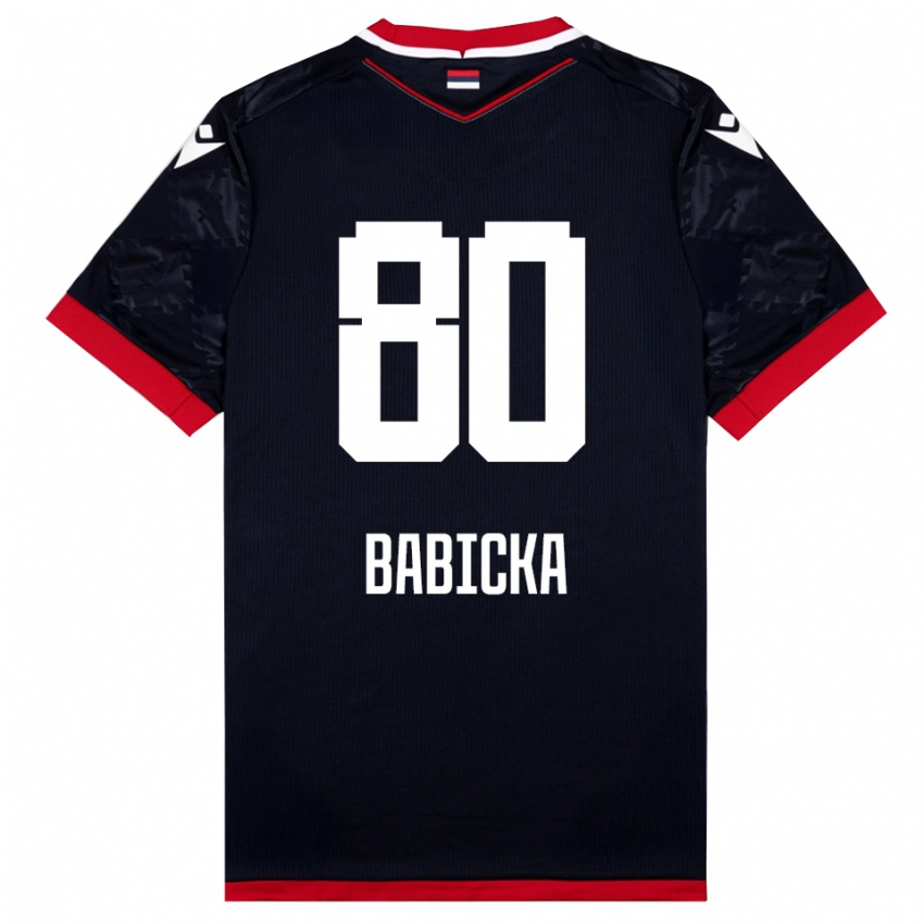 ילדים שאבי באביקה #80 שחור אדום הרחק ג'רזי 2025/26 חולצה קצרה