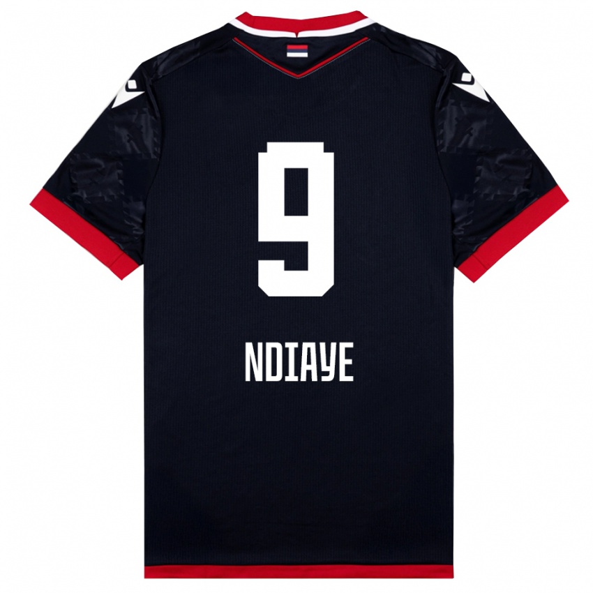 ילדים שריף נדייה #9 שחור אדום הרחק ג'רזי 2025/26 חולצה קצרה