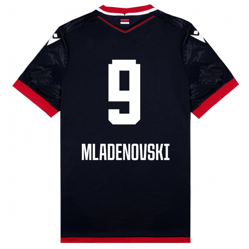 ילדים סטפן מלאדנובסקי #9 שחור אדום הרחק ג'רזי 2025/26 חולצה קצרה