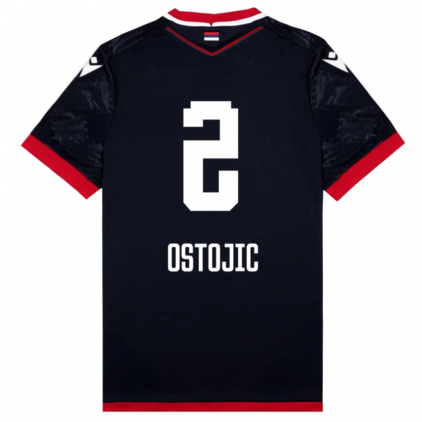 ילדים מאטג׳ה אוסטוייץ׳ #2 שחור אדום הרחק ג'רזי 2025/26 חולצה קצרה