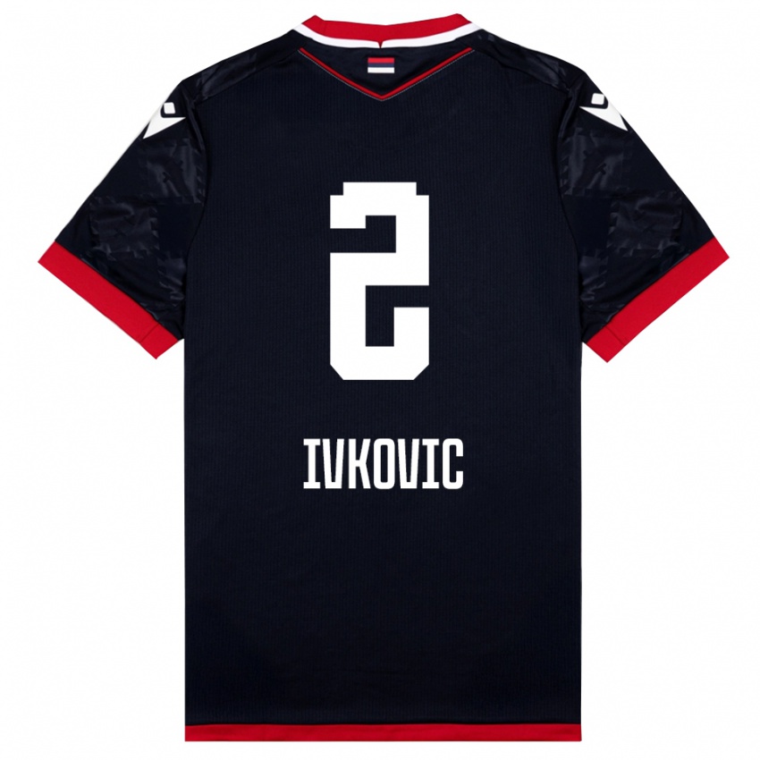 ילדים אוגניין איבקוביץ׳ #2 שחור אדום הרחק ג'רזי 2025/26 חולצה קצרה