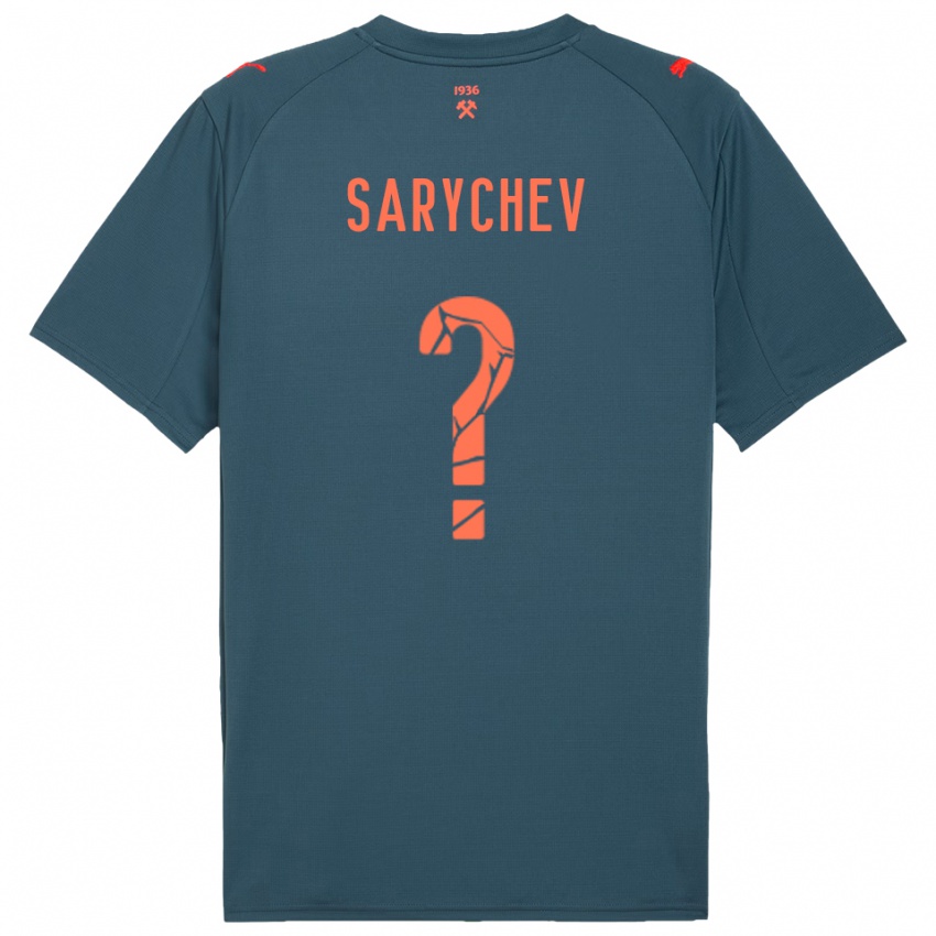 ילדים Kirill Sarychev #0 כחול נייבי אדום הרחק ג'רזי 2025/26 חולצה קצרה