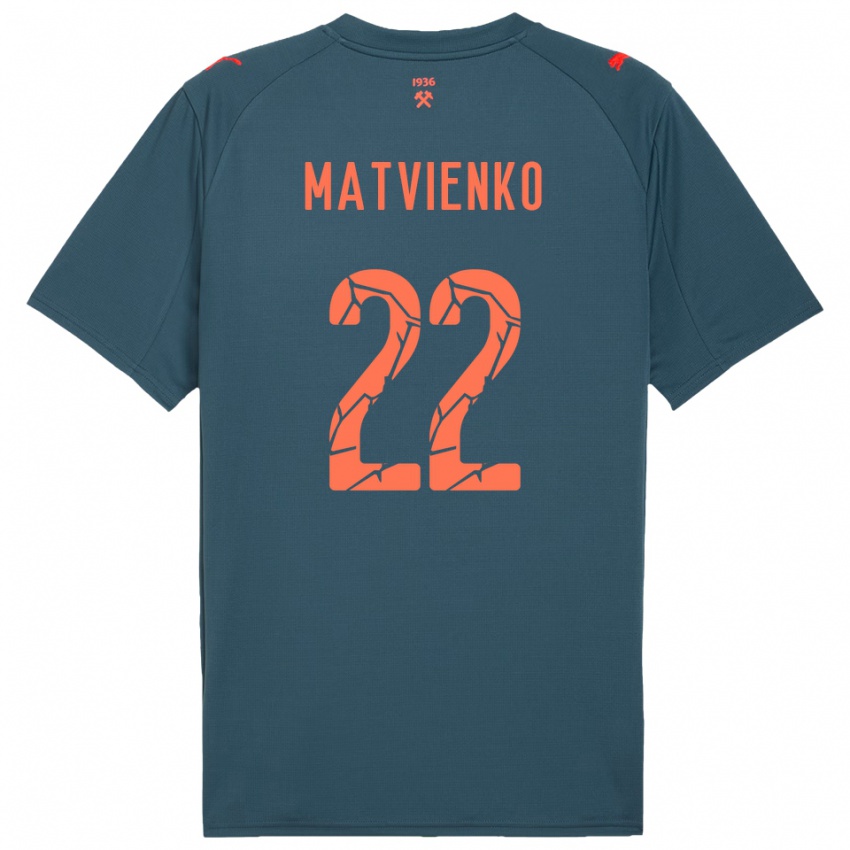 ילדים מיקולה מטוויינקו #22 כחול נייבי אדום הרחק ג'רזי 2025/26 חולצה קצרה