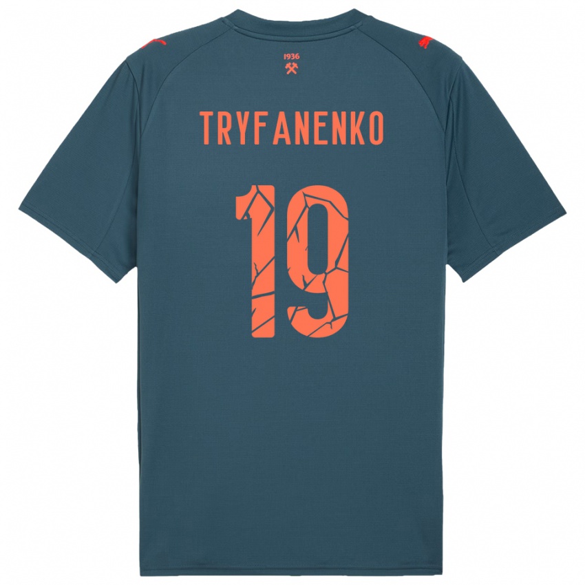 ילדים Bogdan Tryfanenko #19 כחול נייבי אדום הרחק ג'רזי 2025/26 חולצה קצרה