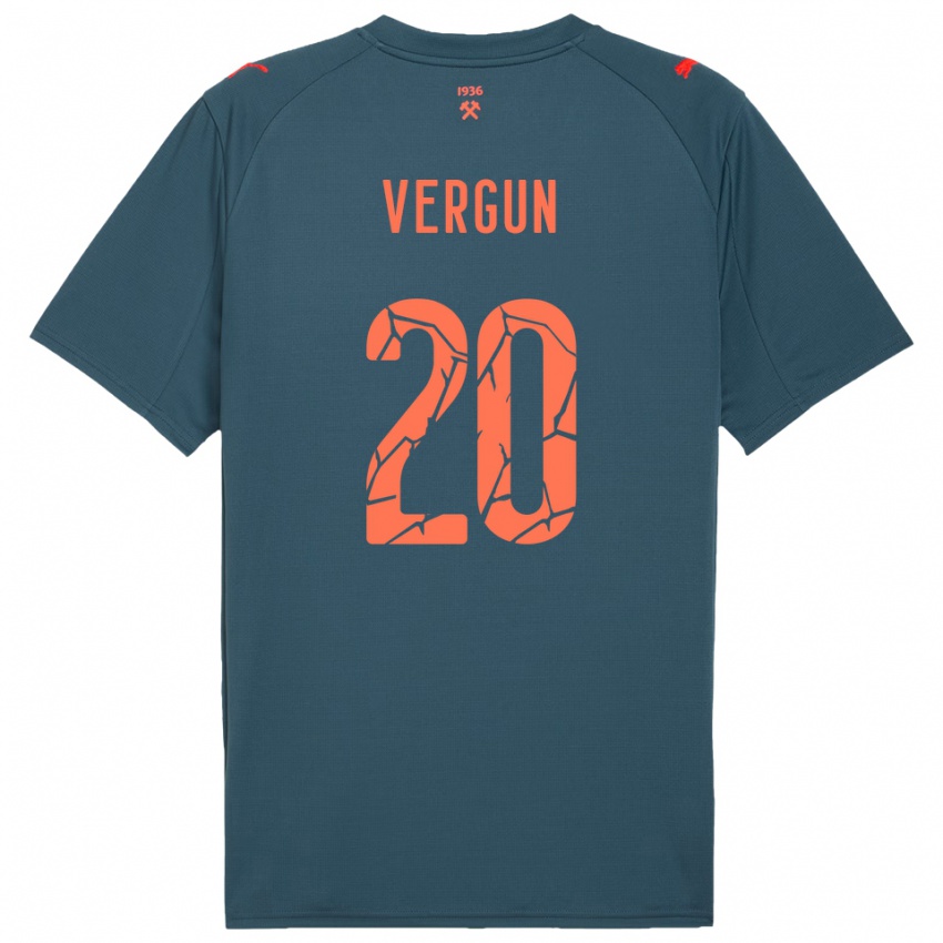 ילדים Ivan Vergun #20 כחול נייבי אדום הרחק ג'רזי 2025/26 חולצה קצרה