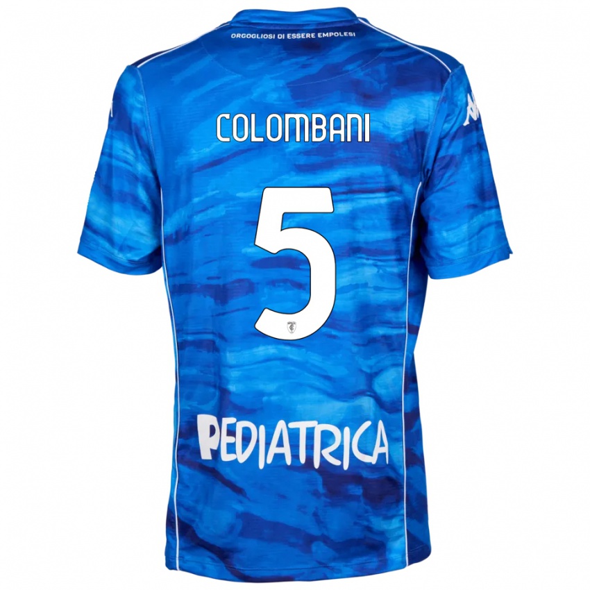 גברים רפאלה קולומבאני #5 כחול לבן ג'רזי ביתית 2025/26 חולצה קצרה