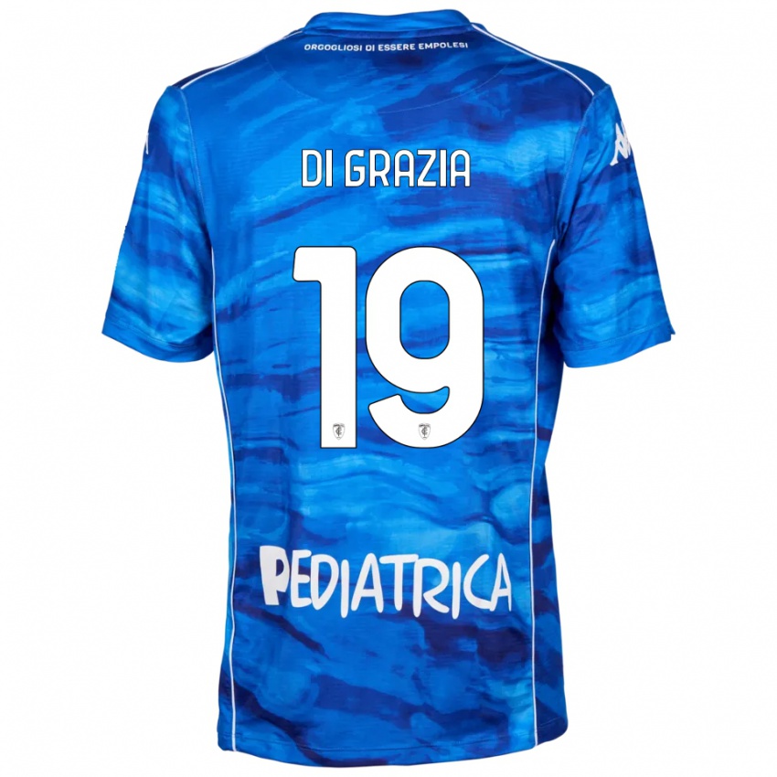 גברים Manuel Di Grazia #19 כחול לבן ג'רזי ביתית 2025/26 חולצה קצרה
