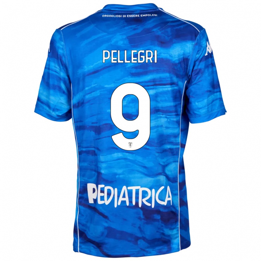 גברים פייטרו פלגרי #9 כחול לבן ג'רזי ביתית 2025/26 חולצה קצרה