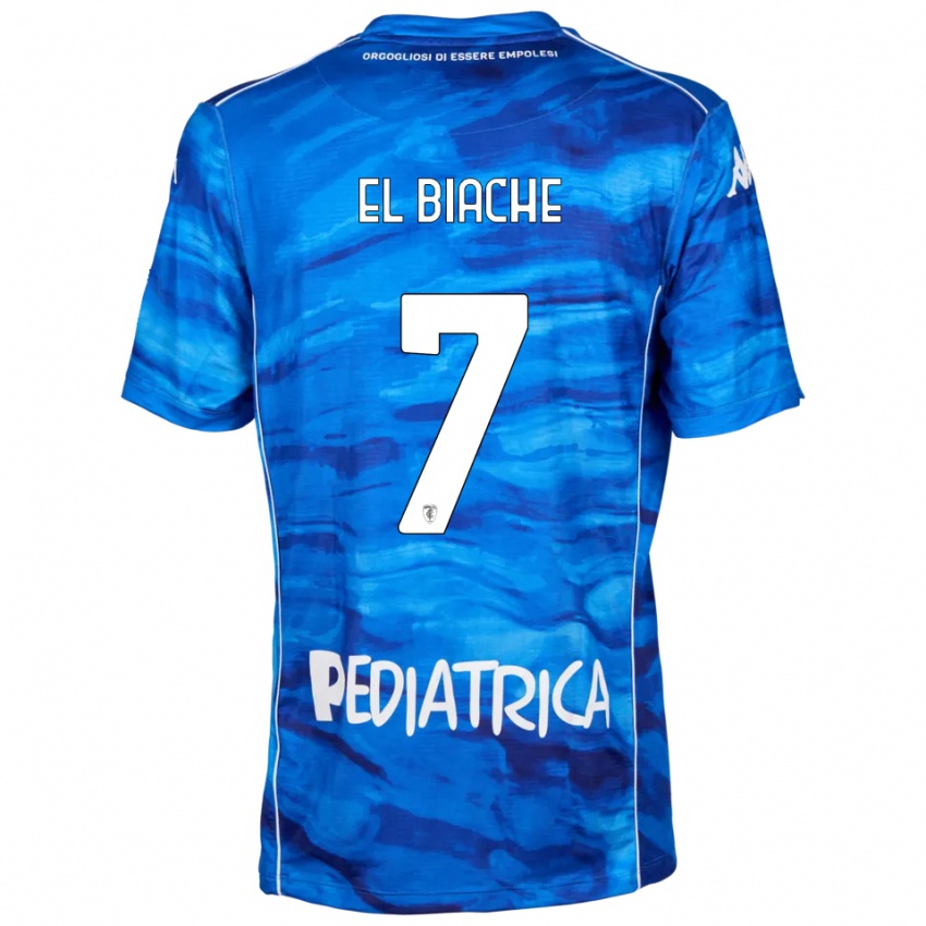 גברים Noah El Biache #7 כחול לבן ג'רזי ביתית 2025/26 חולצה קצרה