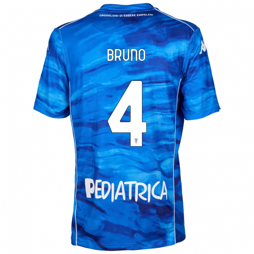 גברים Fabio Bruno #4 כחול לבן ג'רזי ביתית 2025/26 חולצה קצרה