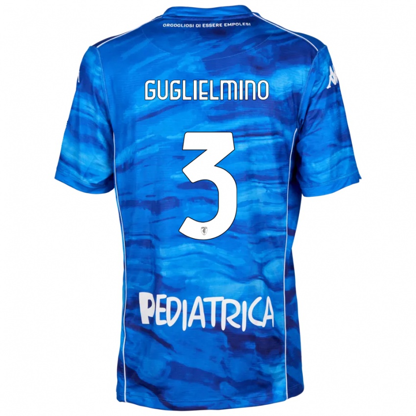 גברים Federico Guglielmino #3 כחול לבן ג'רזי ביתית 2025/26 חולצה קצרה