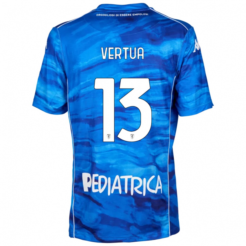 גברים Filippo Vertua #13 כחול לבן ג'רזי ביתית 2025/26 חולצה קצרה