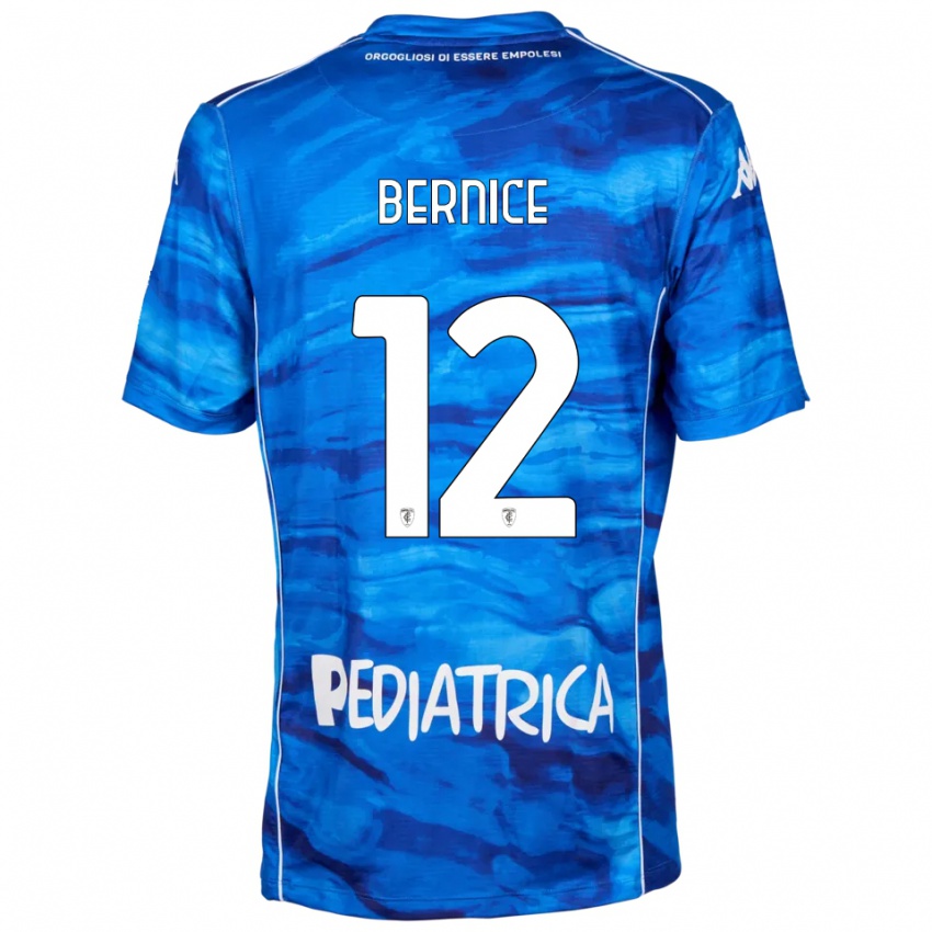 גברים Matteo Bernice #12 כחול לבן ג'רזי ביתית 2025/26 חולצה קצרה