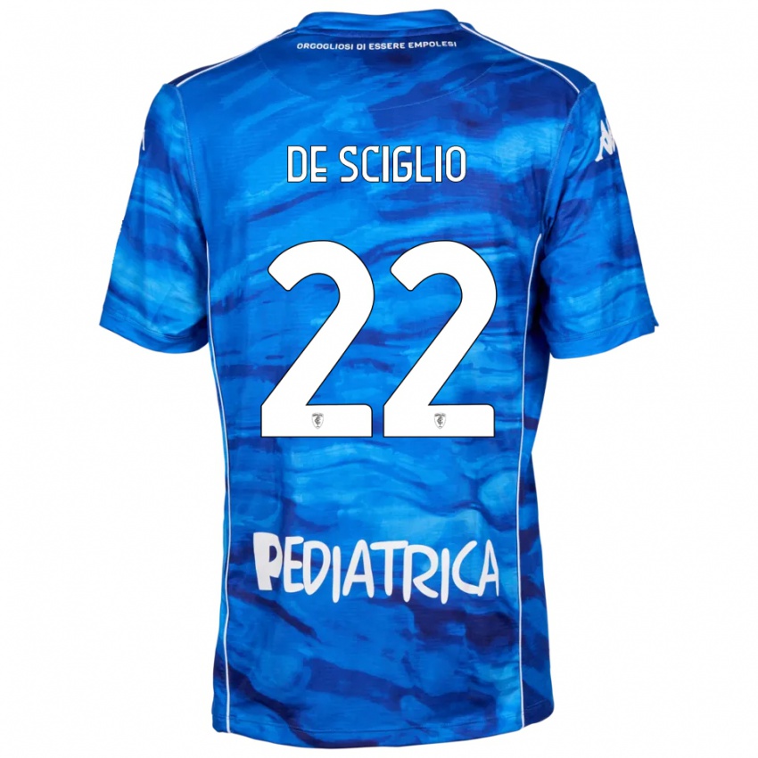 גברים מתיה דה שיליו #22 כחול לבן ג'רזי ביתית 2025/26 חולצה קצרה